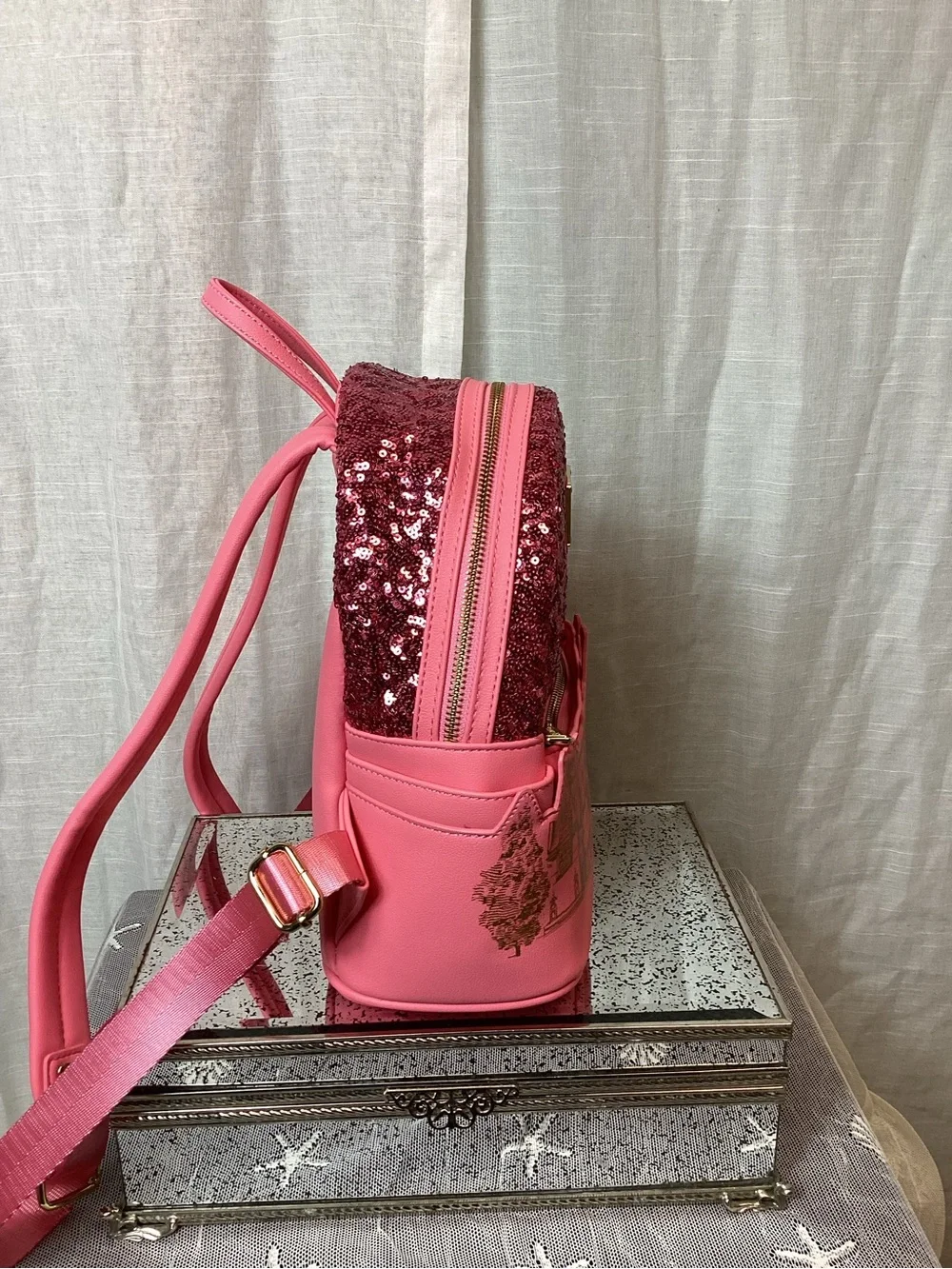Loungefly X Biltmore Pink Sequin Mini Backpack